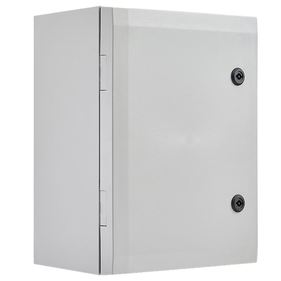Fibox ARCA Polycarbonate Enclosure 500H x 500W x 210D IP66 with 2 Quarter Turn Locks, Including Mounting Plate — FIBOX
