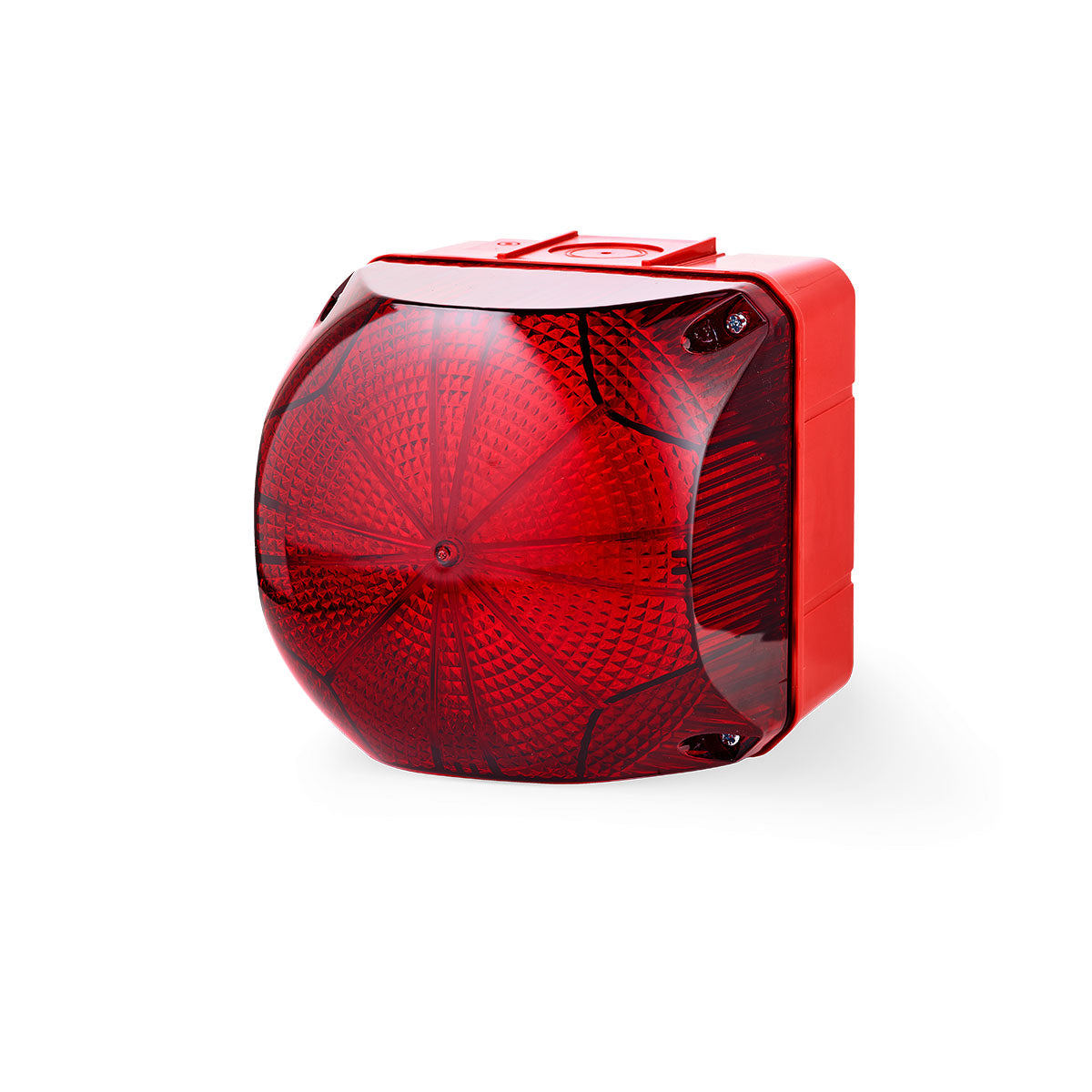 QDS Series Steady/Flashing Beacon, 94mm Square, 24VAC/DC, Red — Auer Signal