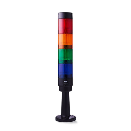 CT5 Series LED Signal Tower 24VDC, Steady LED: Red/Amber/Green/Blue, 100mm Tube Mounting — Auer Signal