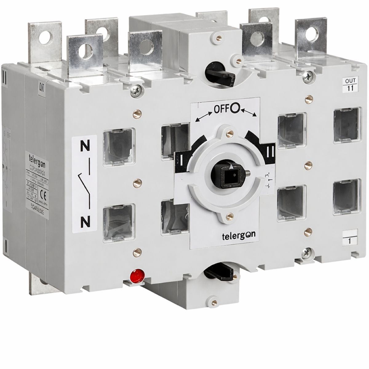 Changeover Switch CCF 630A 3P+N (HANDLE ORDERED SEPARATELY) — Telergon