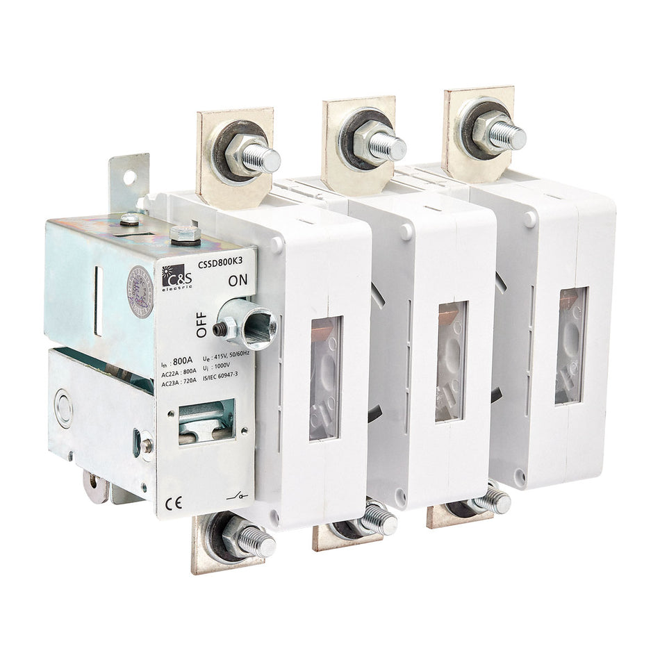 Load Break Switch 1000A 3P Base Mount — C & S Switches