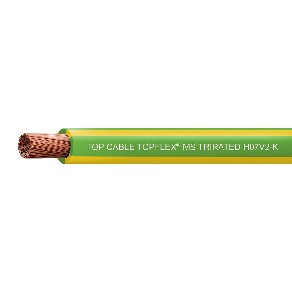 Panel Wire V90HT 1x0.5 Green/Yellow 100M Roll — Power Flex