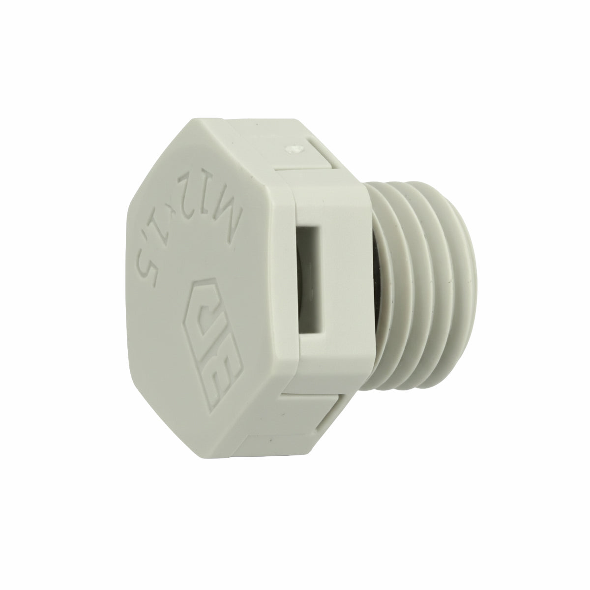 Pressure Equaliser Vent IP68, Light Grey Length 10 mm M12 x 1.5 — FIBOX