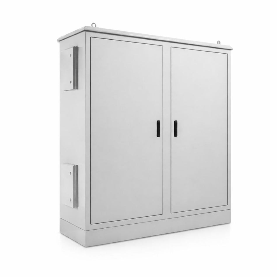 Double Bay Field Cabinet 2 x 30U/RU (60RU) 1675H x 1500W x 800D IP55 RAL7035 Grey, Ventilated — IP Enclosures