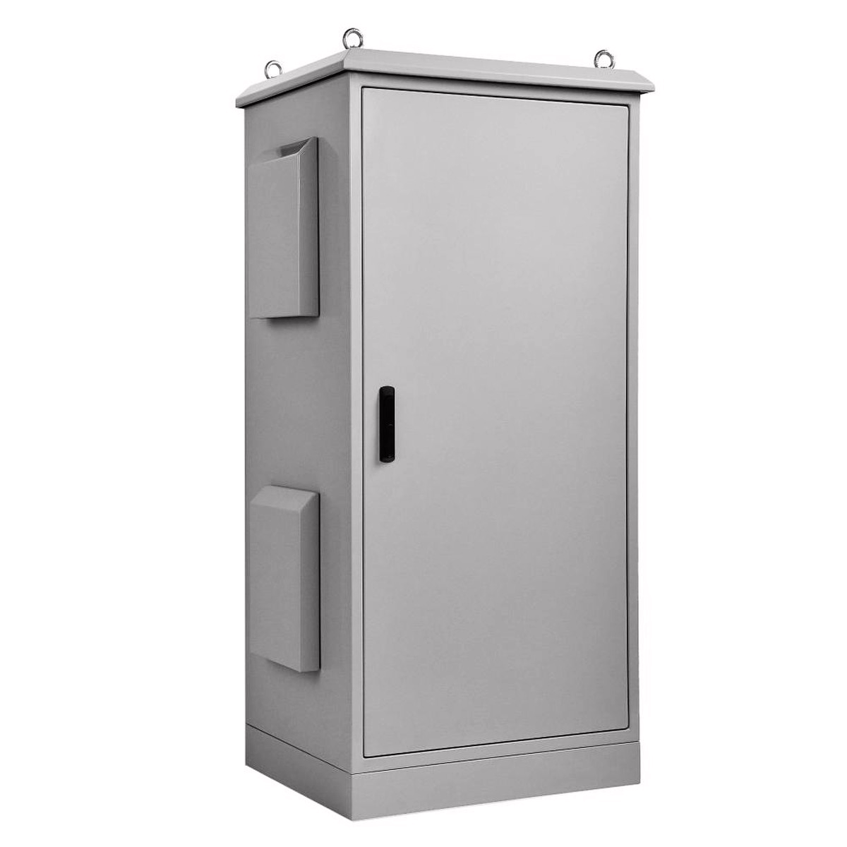 Aluminium Field Cabinet 30RU 1675H x 750W x 800D IP55 RAL7035 Grey, Ventilated — IP Enclosures