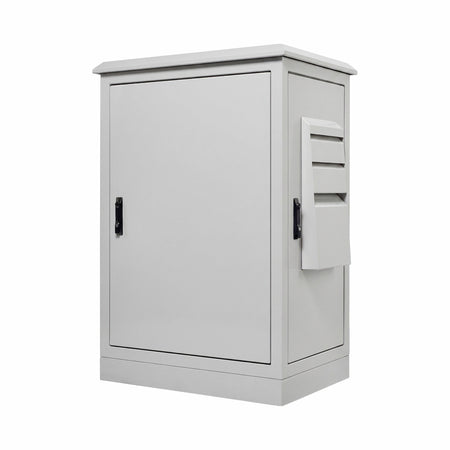 Aluminium 30U/RU Field Cabinet 1675H X 900W X 800D Fitted With 1.45kw Air Conditioner — TRO Assemblies