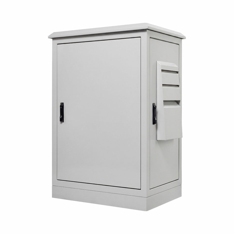 ALUMINIUM 24U/RU FIELD CABINET 1375H X 900W X 800D FITTED WITH 0.85KW AIR CONDITIONER — TRO Assemblies