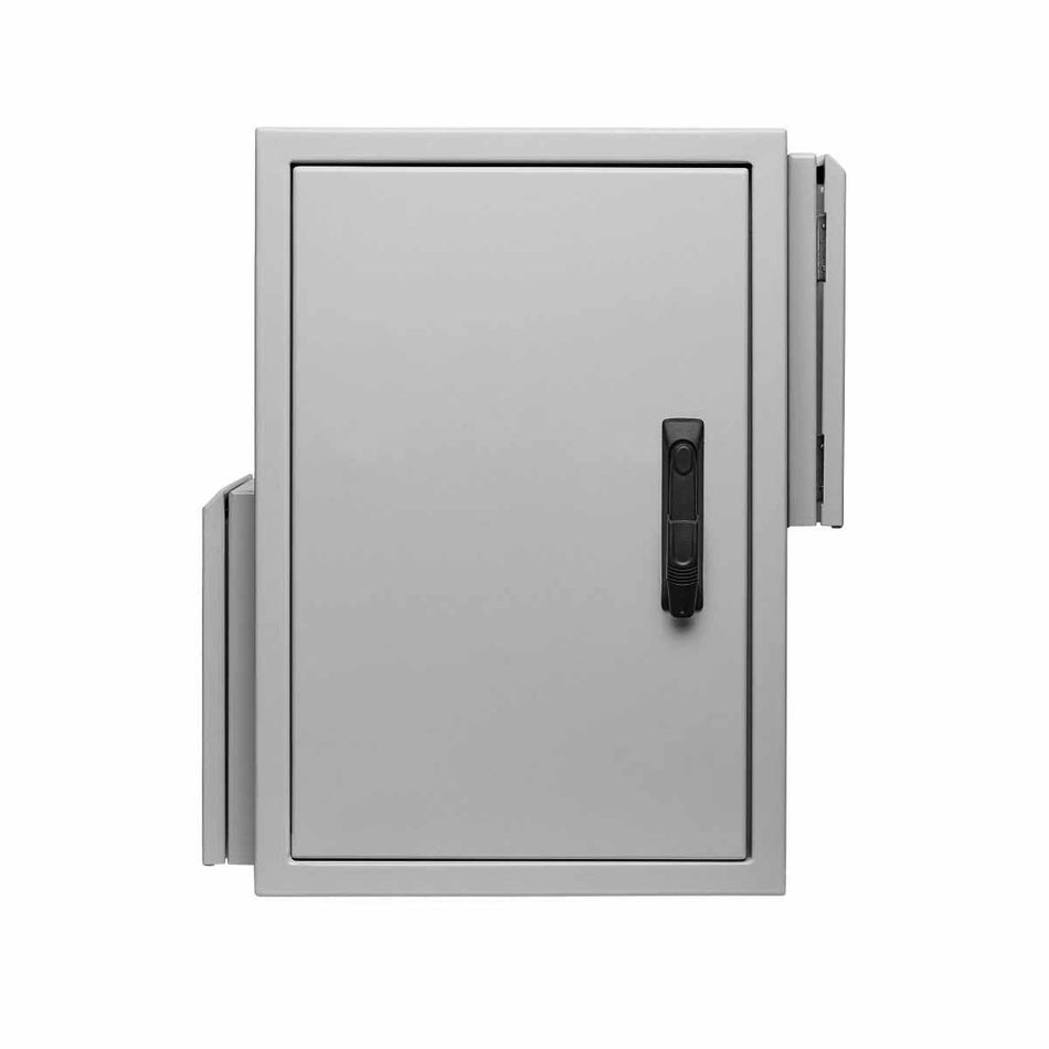 Aluminium Field Cabinet 12U/RU 700H x 600W x 325D IP55 RAL7035 Grey, Ventilated — IP Enclosures