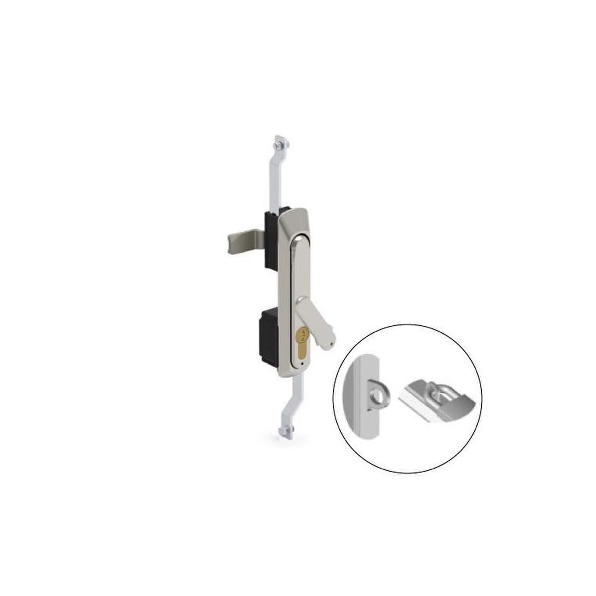Stainless Steel Swing Handle for Single Point Locking, Padlockable — IP Enclosures