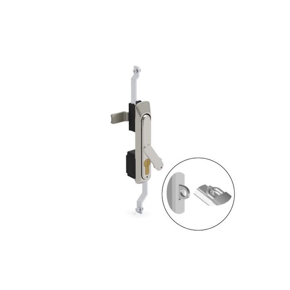 Stainless Steel Swing Handle for Single Point Locking, Padlockable — IP Enclosures