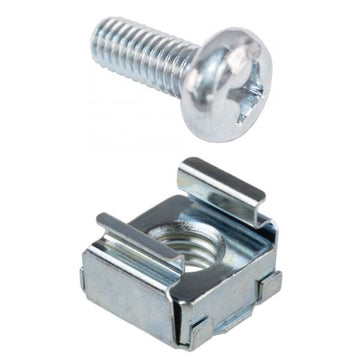 M6 Cage Nut and Screw for 19" Data Racks - Pack of 50