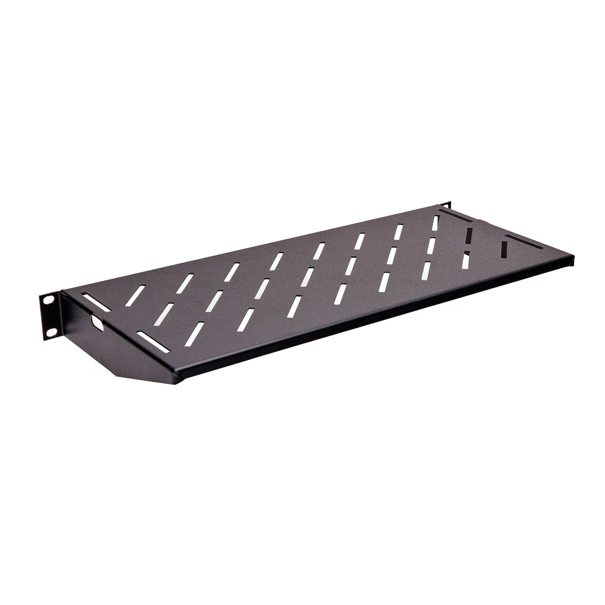 1U/RU Fixed Shelf for Data Racks - 200mmD, Black — IP Enclosures