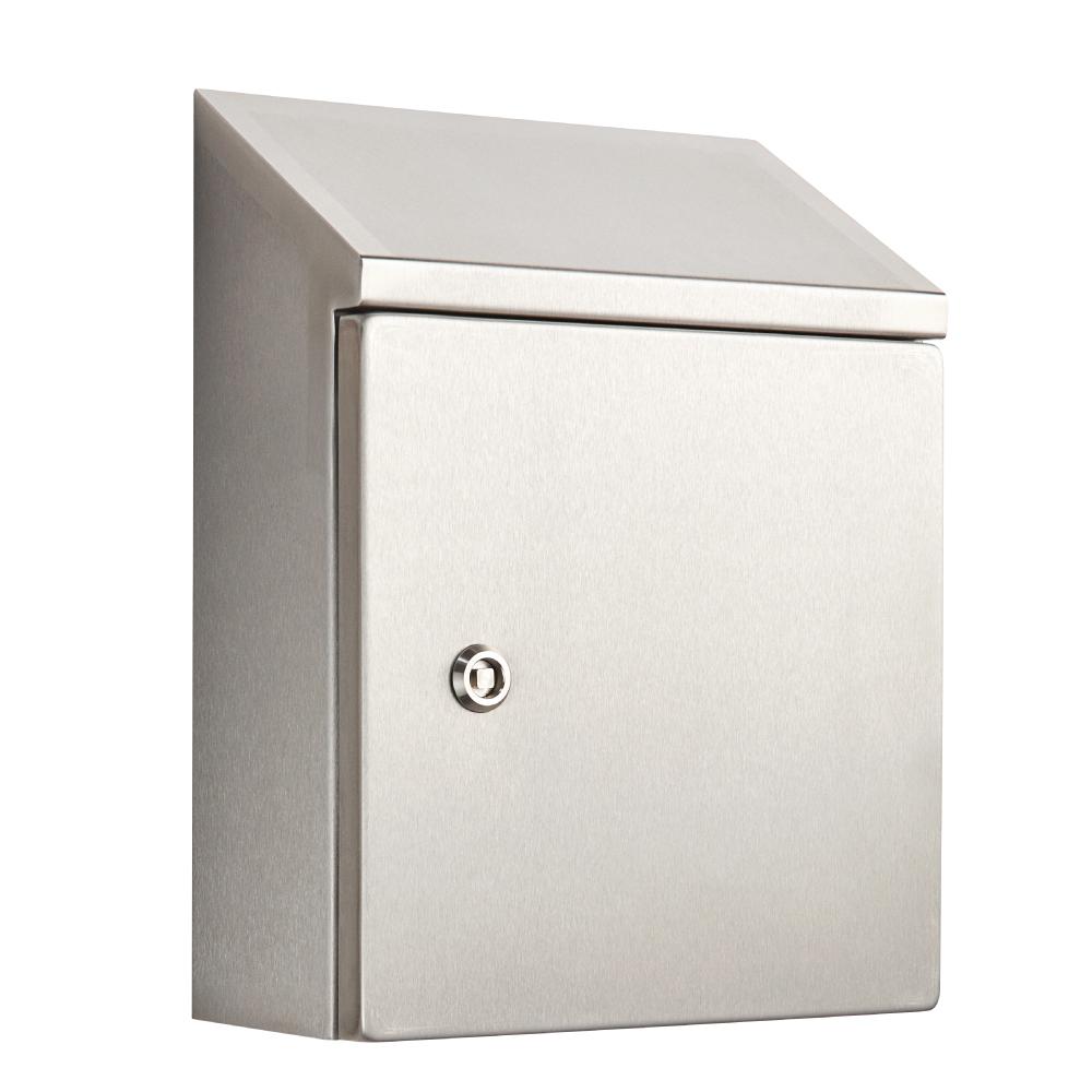 316 Stainless Steel Sloping Roof Electrical Enclosure 300H x 300W x 150D IP66 — IP Enclosures