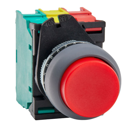 Red Illuminated Extended Pushbutton 1NO1NC 24VAC/DC — Giovenzana