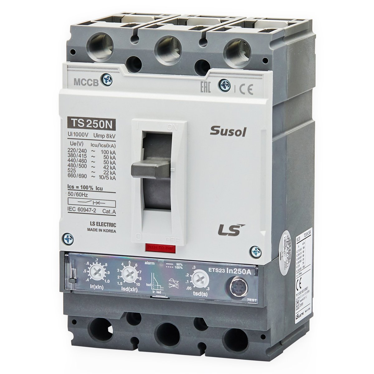 TS250N ETS 250A 3P | LS Susol 50kA MCCB Electronic Adjustable Trip 100-250A 3 Pole — LS Electric
