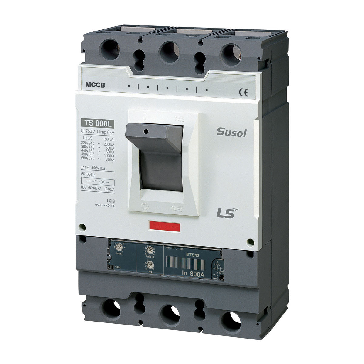 TS800N ETS 800A 3P | LS Susol 65kA MCCB Electronic Trip 320-800A 3 Pole — LS Electric