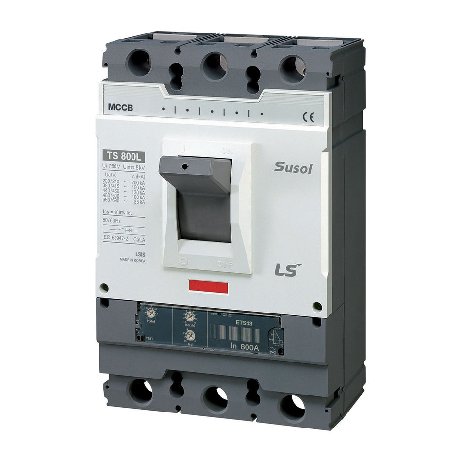 TS800N ETS 800A 3P | LS Susol 65kA MCCB Electronic Trip 320-800A 3 Pole — LS Electric