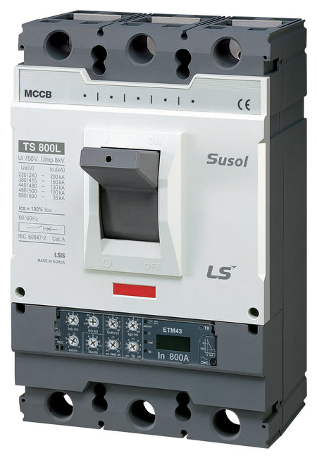 TS800N ETM 800A 3P | LS Susol 65kA MCCB Electronic Adjustable Trip 320-800A 3 Pole — LS Electric