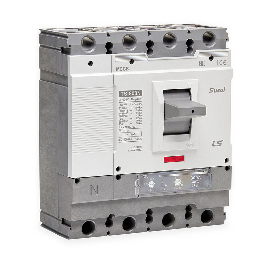 TS800N ATU 800A 4P3D L |  LS Susol 65kA MCCB Adjustable Magnetic Trip 4 Pole — LS Electric