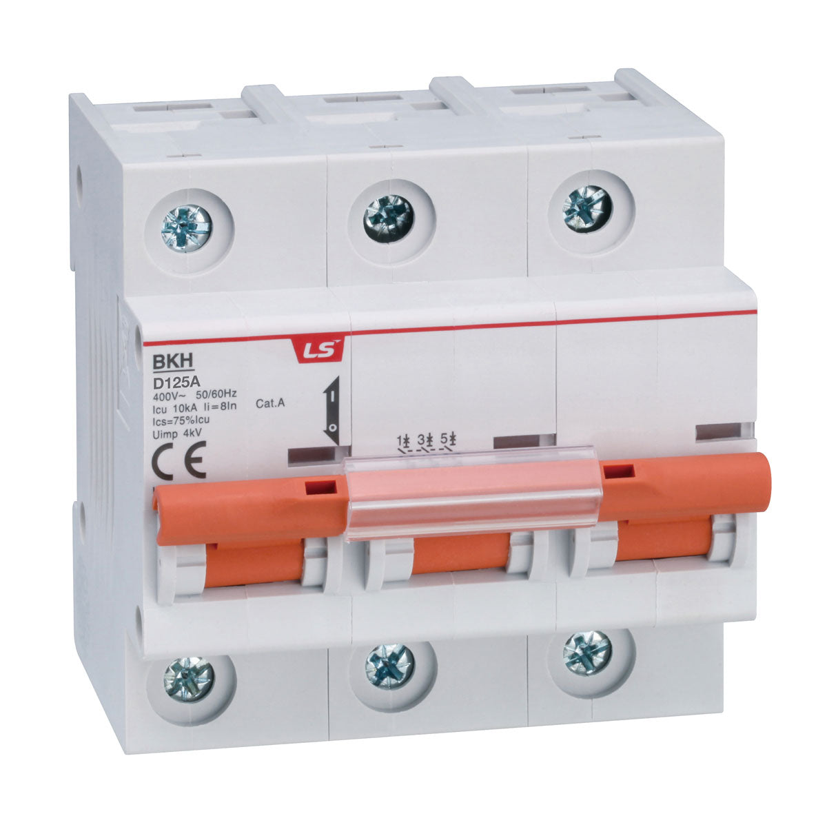 BKH 3P D125A | LS Miniature Circuit Breaker 27mm Pitch 125A 3P 10kA D Curve — LS Electric