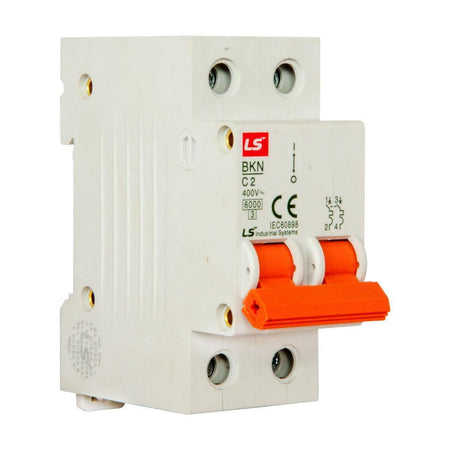 BKN-B 2P C16 | LS Miniature Circuit Breaker 16A 2P 10kA C Curve — LS Electric