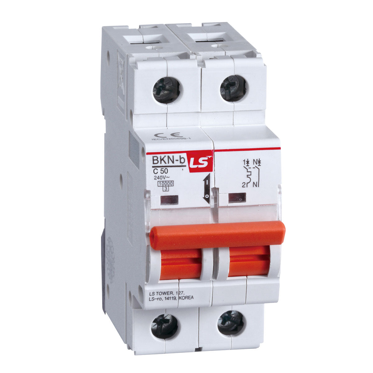BKN-B 2P C50 | LS Miniature Circuit Breaker 50A 2P 10kA C Curve — LS Electric