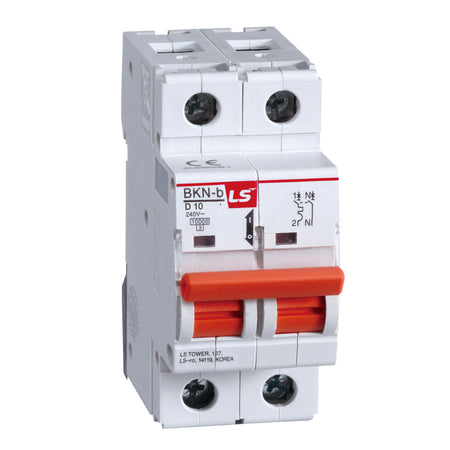 BKN-B 2P D10 | LS Miniature Circuit Breaker 10A 2P 10kA D Curve — LS Electric