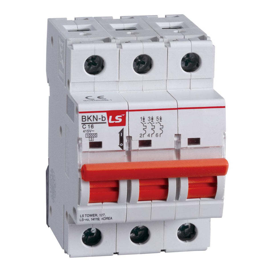 BKN-B 3P C16 | LS Miniature Circuit Breaker 16A 3P 10kA C Curve — LS Electric