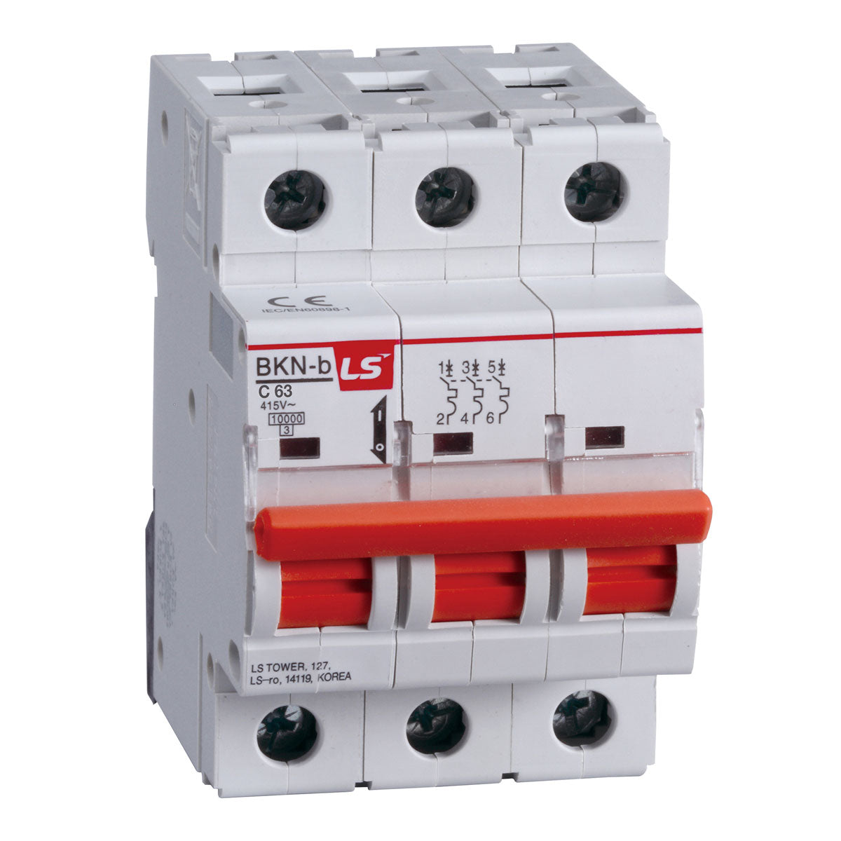 BKN-B 3P C63 | LS Miniature Circuit Breaker 63A 3P 10kA C Curve — LS Electric