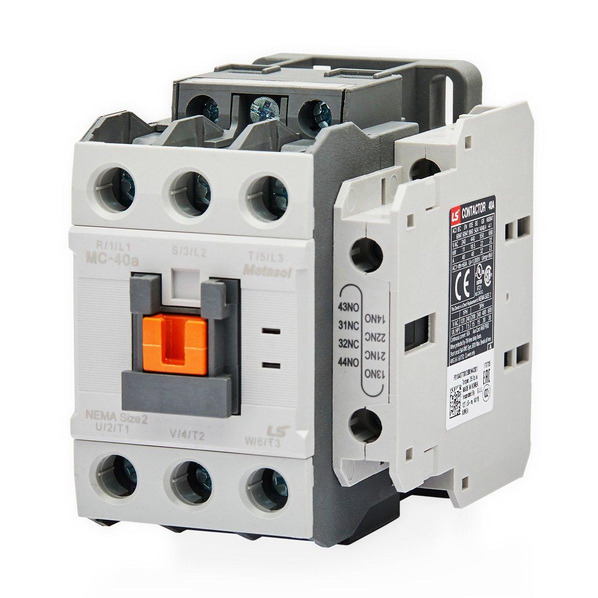 MC-32A DC24V | 15kW 3P Magnetic Contactor 32A(AC3)/55A(AC1), Screw Connection, 1NO/1NC Auxiliary Contacts — LS Electric