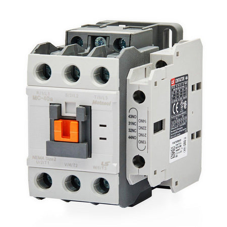 MC-40A AC415V | 18.5kW 3P Magnetic Contactor 40A(AC3)/60A(AC1), Screw Connection, 1NO/1NC Auxiliary Contacts — LS Electric