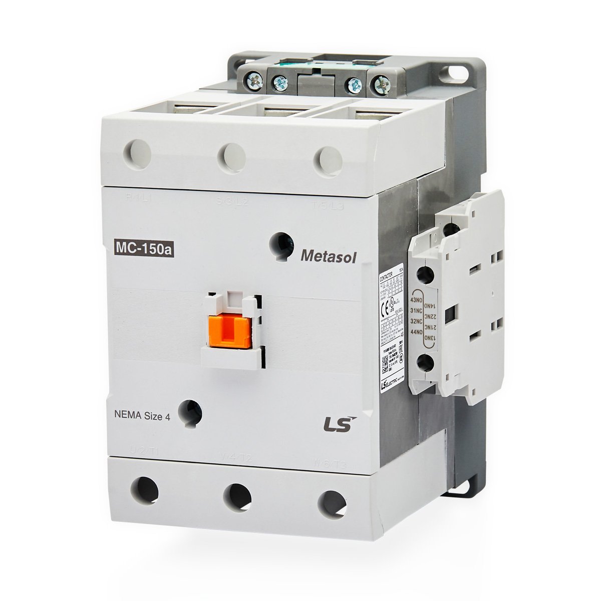MC-150A AC220-240V | 75kW 3P Magnetic Contactor 150A(AC3)/250A(AC1), Screw Connection, 2NO/2NC Auxiliary Contacts — LS