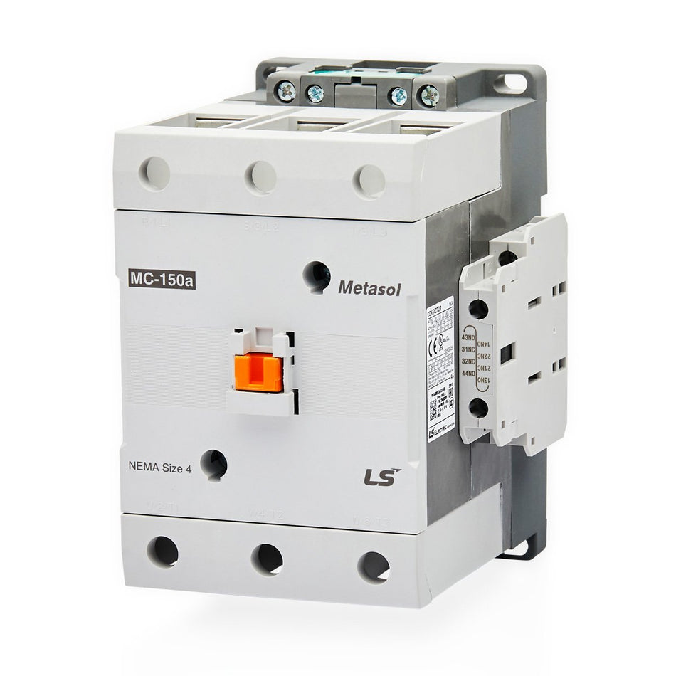 MC-150A AC24V | 75kW 3P Magnetic Contactor 150A(AC3)/250A(AC1), Screw Connection, 2NO/2NC Auxiliary Contacts — LS Electric