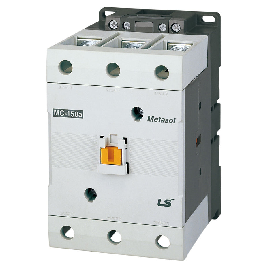 MC-150A DC24V | 60kW 3P Magnetic Contactor 150A(AC3)/250A(AC1), Screw Connection, 2NO/2NC Auxiliary Contacts — LS Electric