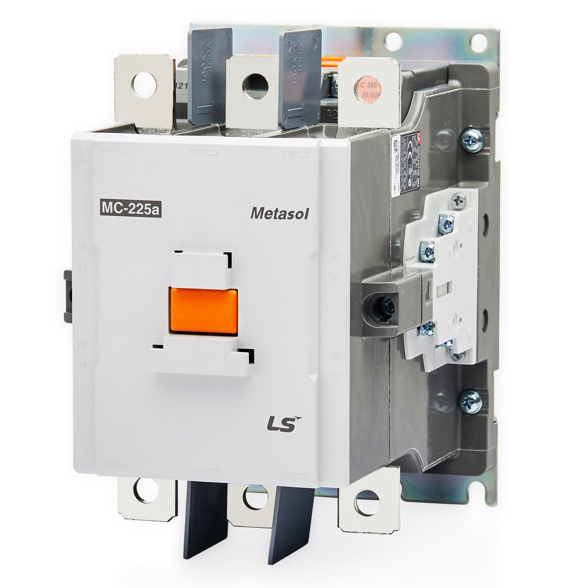 MC-265A AC100-240V / DC100-220V | 147kW 22A 3P Magnetic Contactor 265A(AC3)/400A(AC1), Screw Connection, 2NO/2NC Auxiliary
