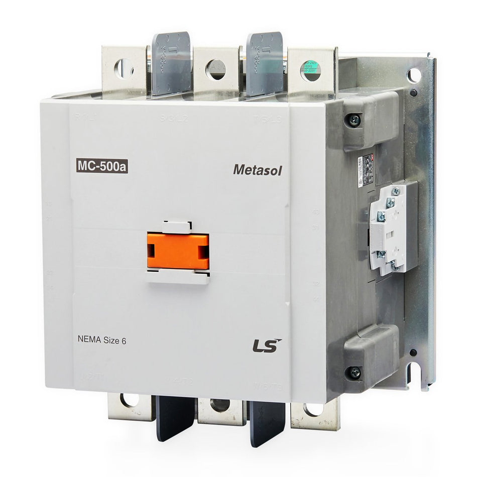 MC-800A AC200-240V / DC200-220V | 440kW 3P Magnetic Contactor 800A(AC3)/1050A(AC1), Screw Connection, 2NO/2NC Auxiliary