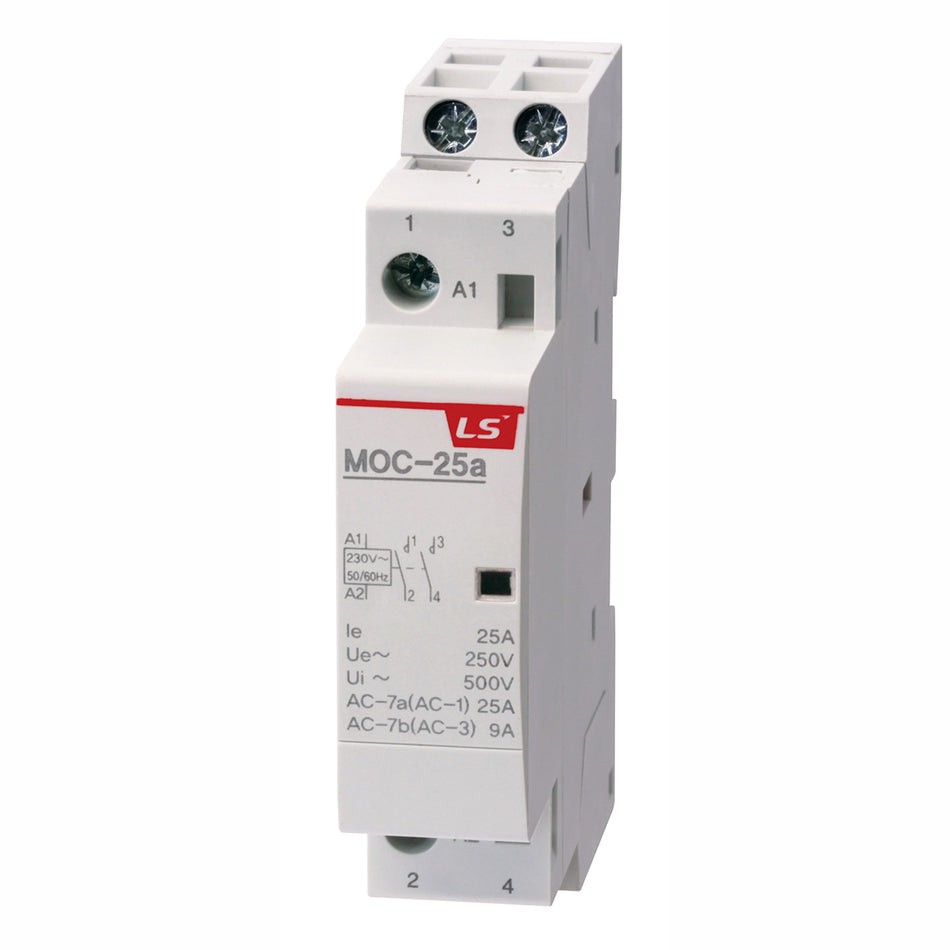Modular Heating/Lighting Contactor 25A 1NO1NC 24VAC | MOC-25a AC24V 2P 1NO1NC — LS Electric