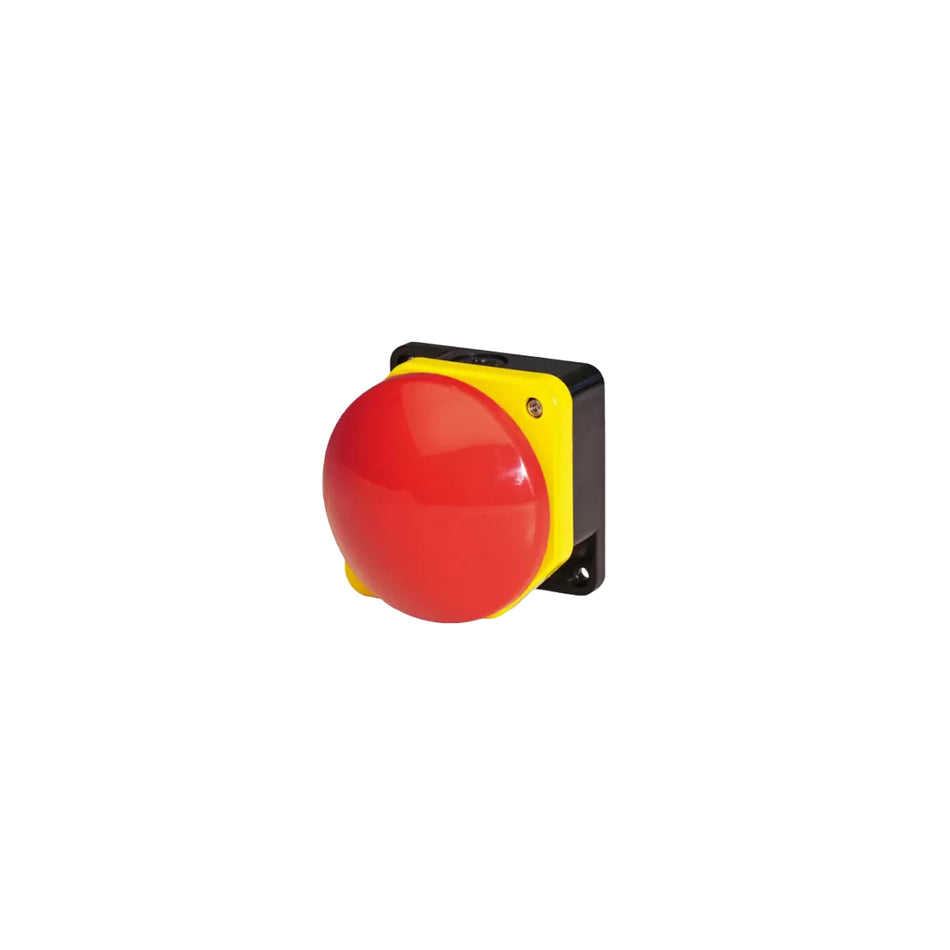 Control Station IP66 Red/Ylw Jumbo Emergency PB 90mm 1NC — Giovenzana