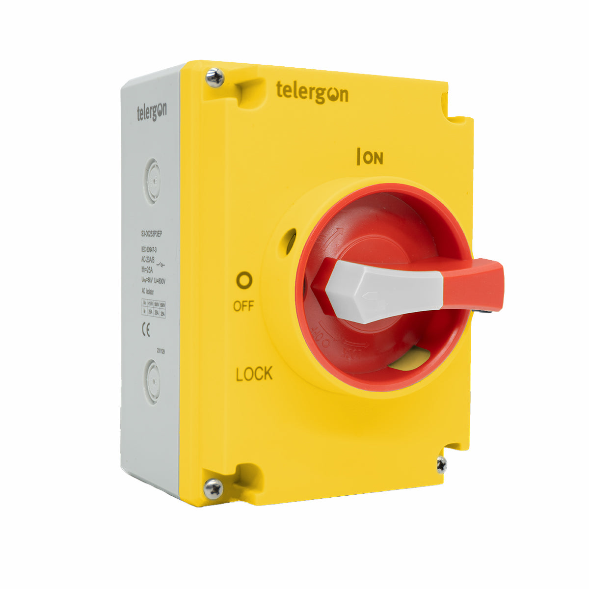 100A 4-Pole IP66 Weatherproof Rotary Isolator — Telergon