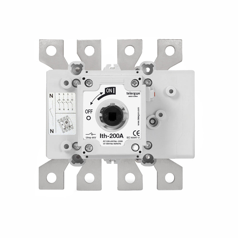 Switch Disconnector S5 200A 3P+N Lug (HANDLE ORDERED SEPARATELY) — Telergon
