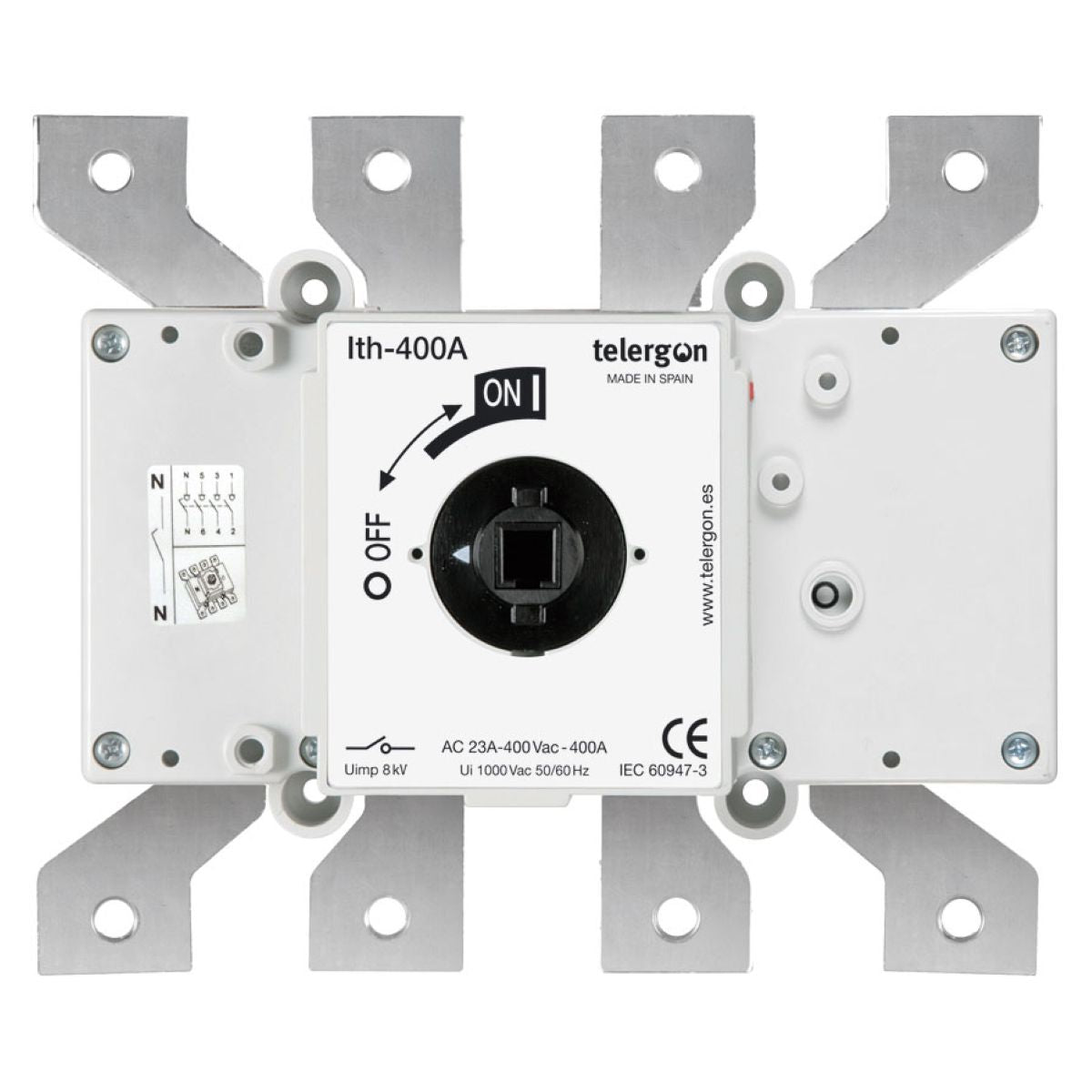 Switch Disconnector S5 400A 3P+N (HANDLE ORDERED SEPARATELY) — Telergon