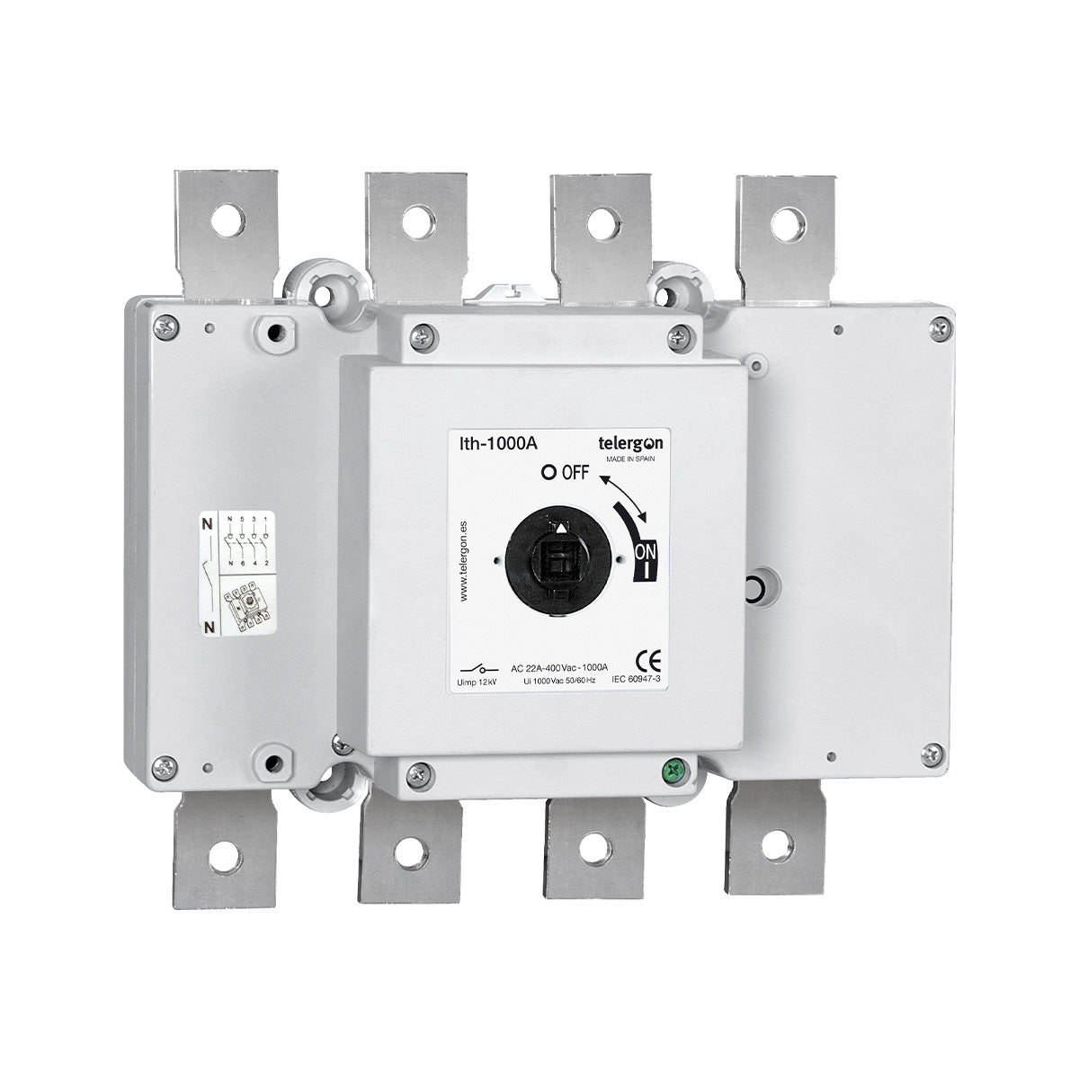 Switch Disconnector S5 1000A 3P+N (HANDLE ORDERED SEPARATELY) — Telergon