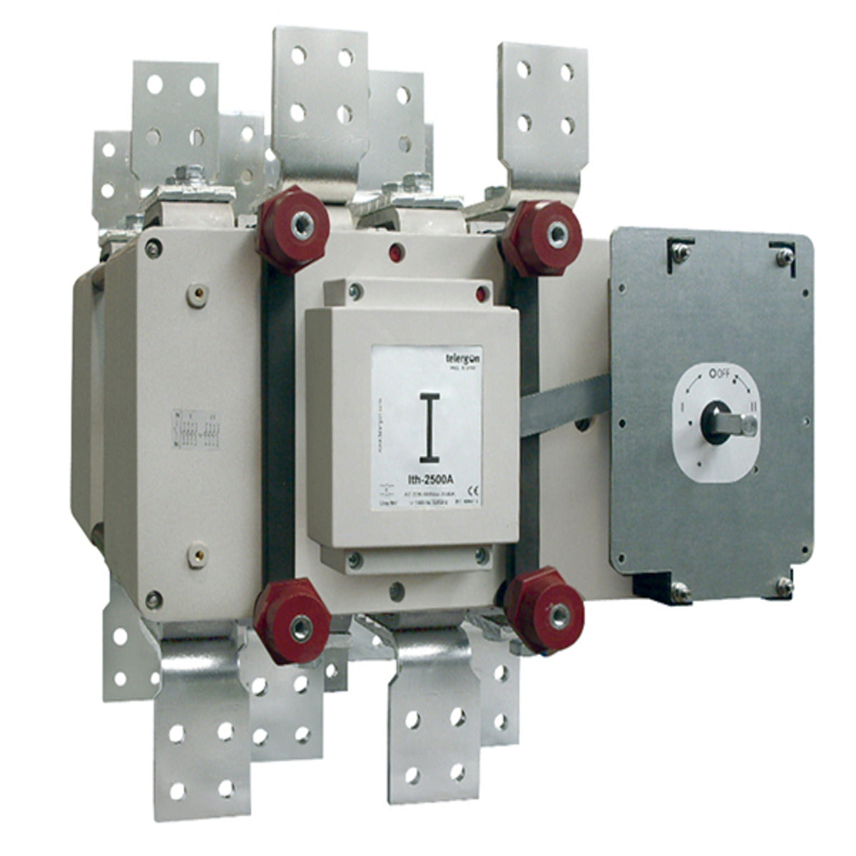 Changeover Switch S5F 2000A 3P+N Prefitted With Bridges (HANDLE ORDERED SEPARATELY) — Telergon