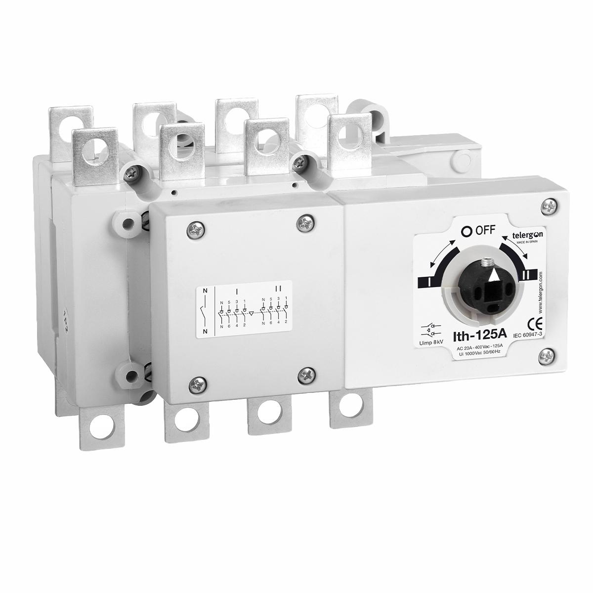 Changeover Switch S5F 2500A 3P+N Prefitted With Bridges (HANDLE ORDERED SEPARATELY) — Telergon