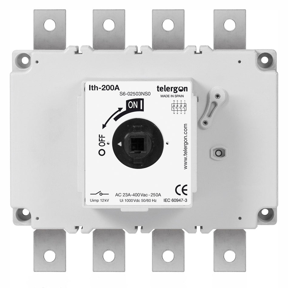 Switch Disconnector S6 250A 3P+N (HANDLE ORDERED SEPARATELY) — Telergon