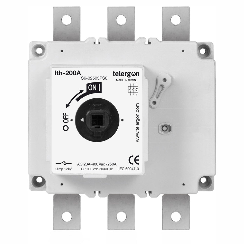 Switch Disconnector S6 250A 3P (HANDLE ORDERED SEPARATELY) — Telergon