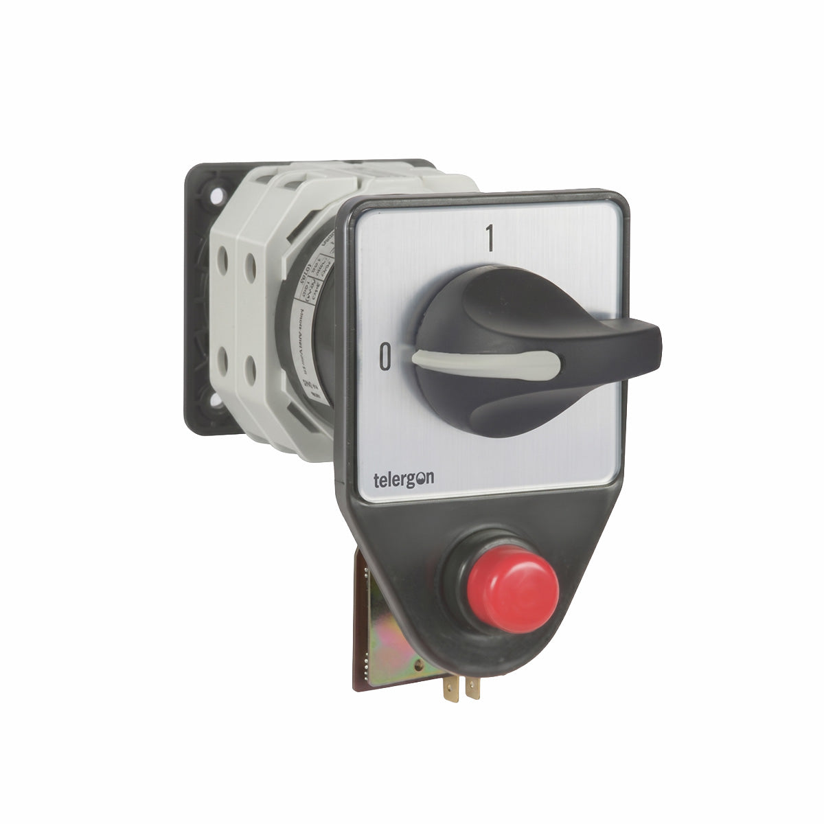 Telergon Model T 63A 3-Phase UPS Maintenance Bypass Cam Switch – Normal/Test/Bypass, D-708 Push-Button Interlock, 1NO+1NC Aux