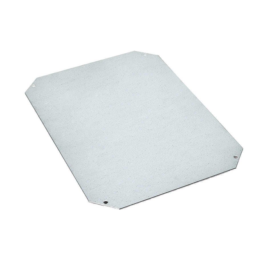 Galvanised Steel Mounting Plate to Suit AB/PC1220 (111 x 174, 1.5mm Thick) — FIBOX